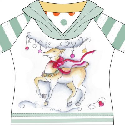 Shirt Rentier Bügelbild