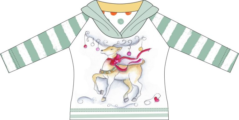 Shirt Rentier Bügelbild