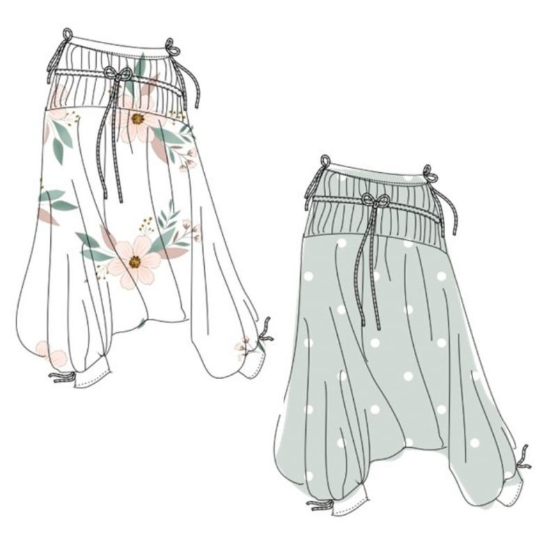 Schnittmuster für Sarouelhose Calla 10 | TOSCAminni