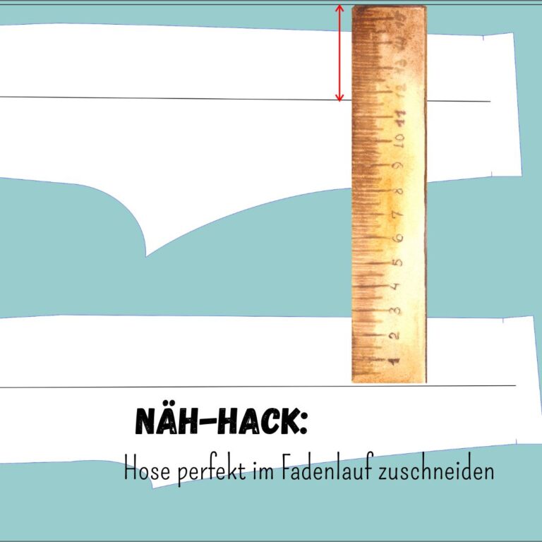 Hose im Fadenlauf zuschneiden | TOSCAminni