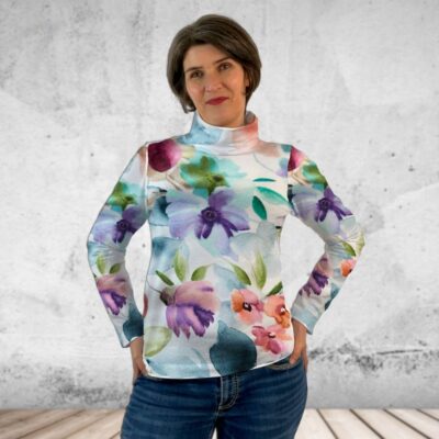 Schnittmuster fuer Rollkragenpullover Leni 16 | TOSCAminni