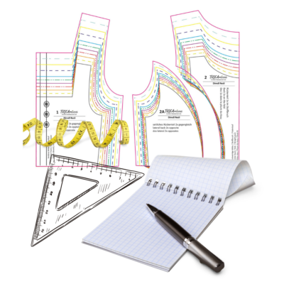 Werkzeug zum Schnittmuster ausmessen | TOSCAminni