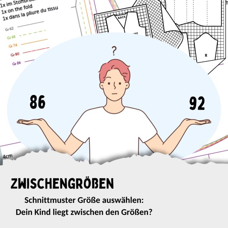 Kind liegt zwischen den Größen | TOSCAminni